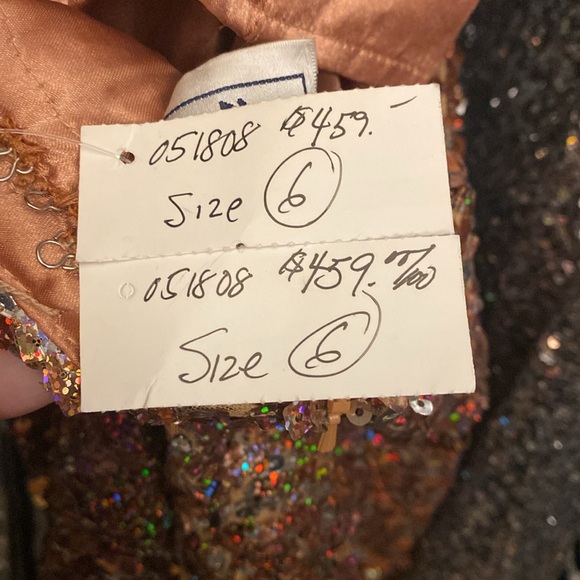 Rose gold sequin one shoulder dress - Picture 7 of 8